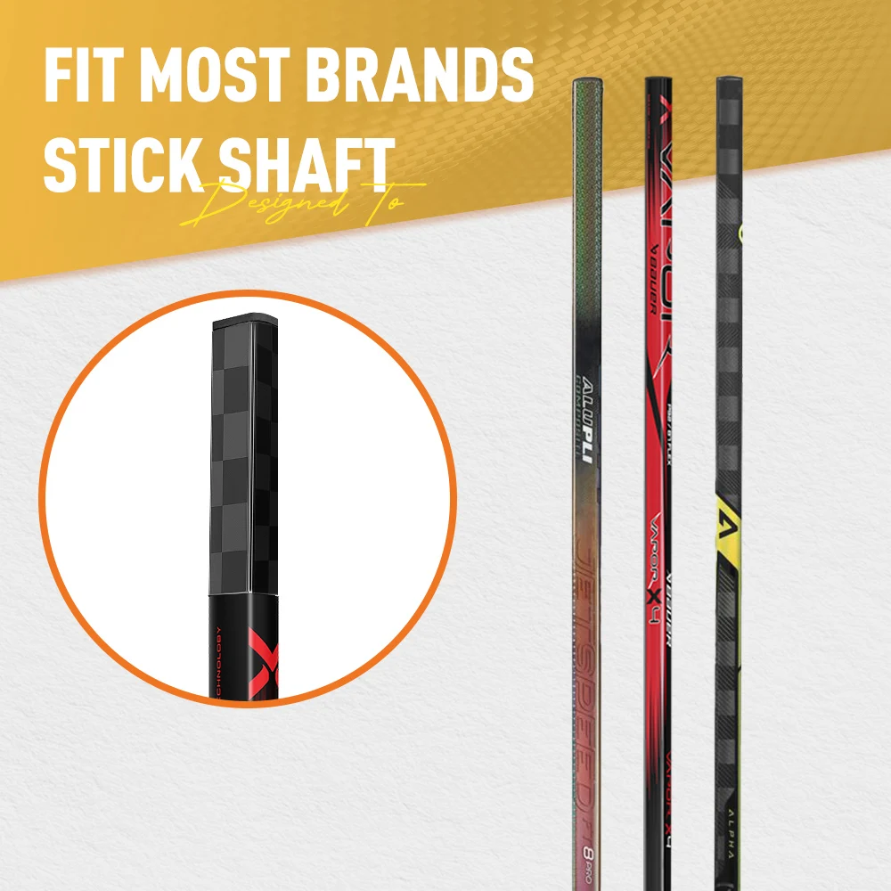 5pcs Hockey Extension Stick 2/4/6inch Ice Hockey Stick Extension INT/JR/SR Carbon Fiber End Plug For