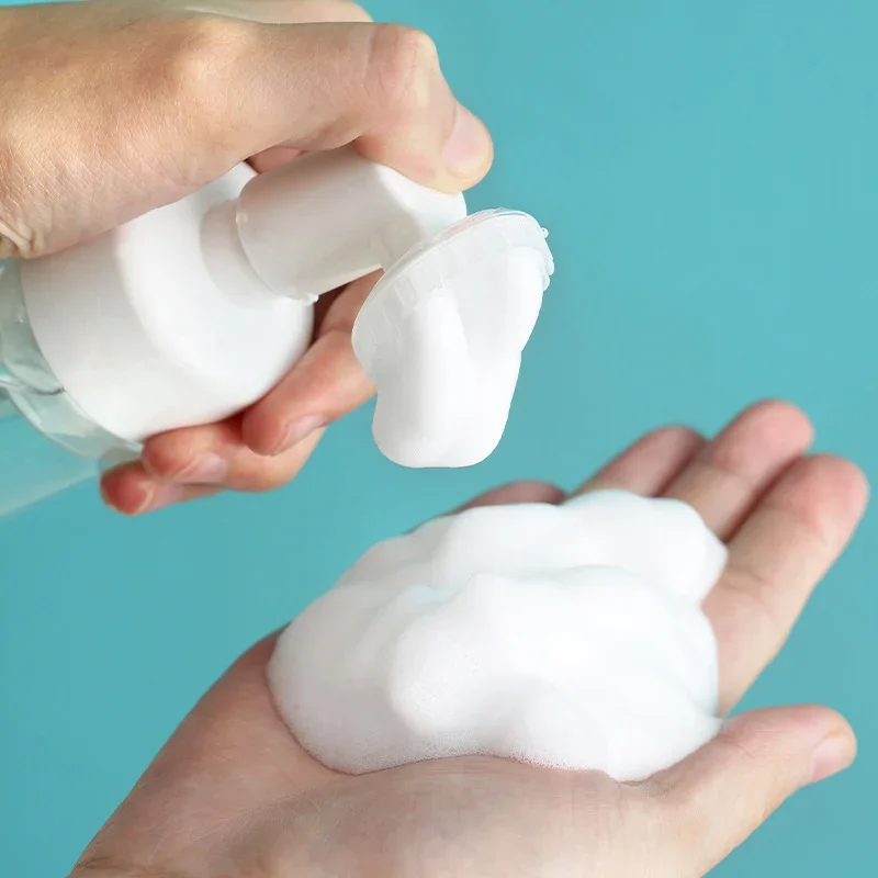 Soap Foaming Bottle Facial Cleanser Foam Maker with Silicone Clean Brush Portable Facewashing Mousse Bottles