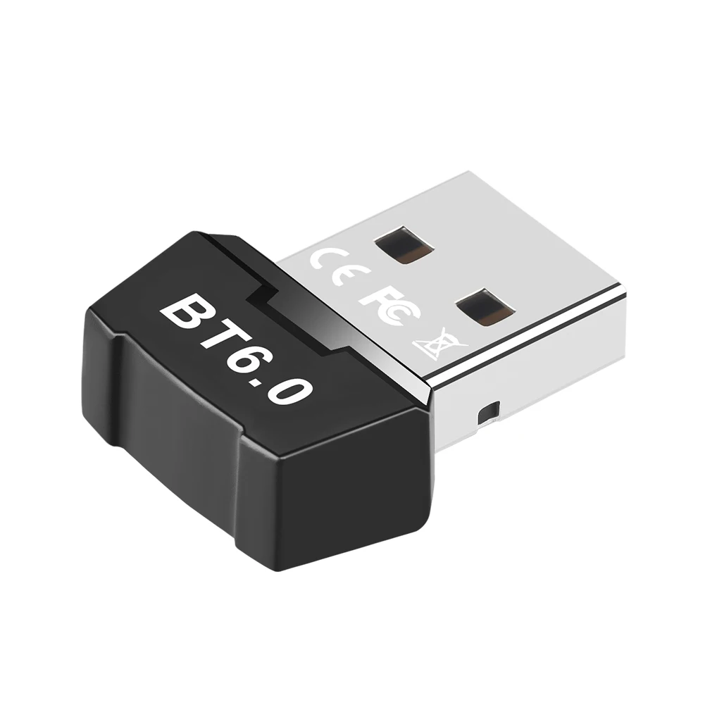 BT 6.0 어댑터 무선 BT 송수신기 플러그 앤 플레이 무선 동글 (PC 마우스, 키보드, 헤드폰, 스피커용)