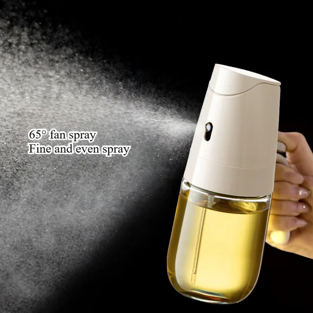 2in1 สเปรย์น้ํามันขวด 350ml Borosilicate แก้วน้ํามันปรุงอาหาร Dispensers Olive Oil Sprayer Mister สําหรับ Air Fryer สลัดเบเกอรี่ 4