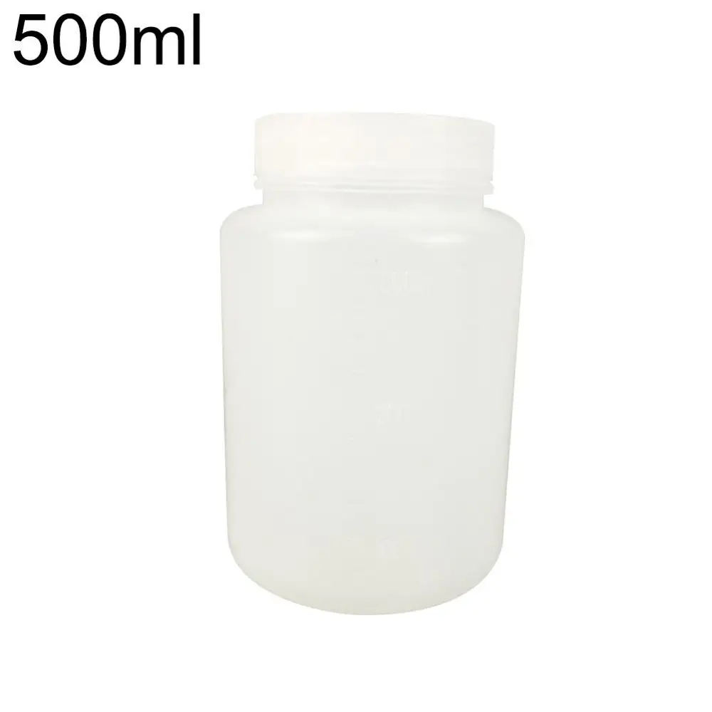 Plastic Storage Bottle 500ml Plastic Laboratory Bottle Chemical Lid Transparent Empty Storage Container