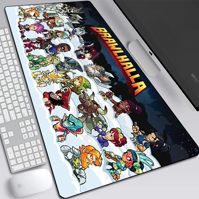 Brawlhalla Gaming Mouse Pad with Stitched Edges Non-Slip Base Brawlhalla  Waterproof Keyboard Pad Desk Mat for Gamers Office and Home : :  Electronics