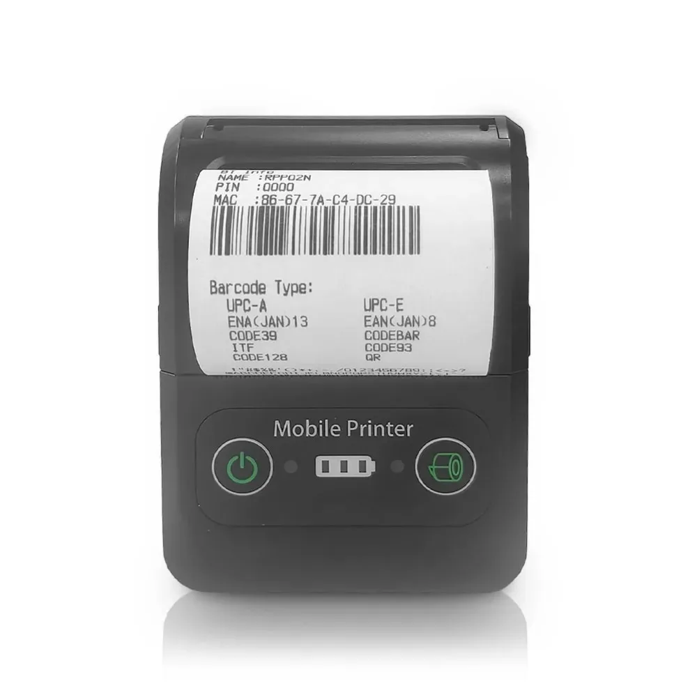 맞춤형 미니 2인치 휴대용 58mm 감열 영수증 프린터 무선 모바일 잉크리스 58mm USB 감열 프린터