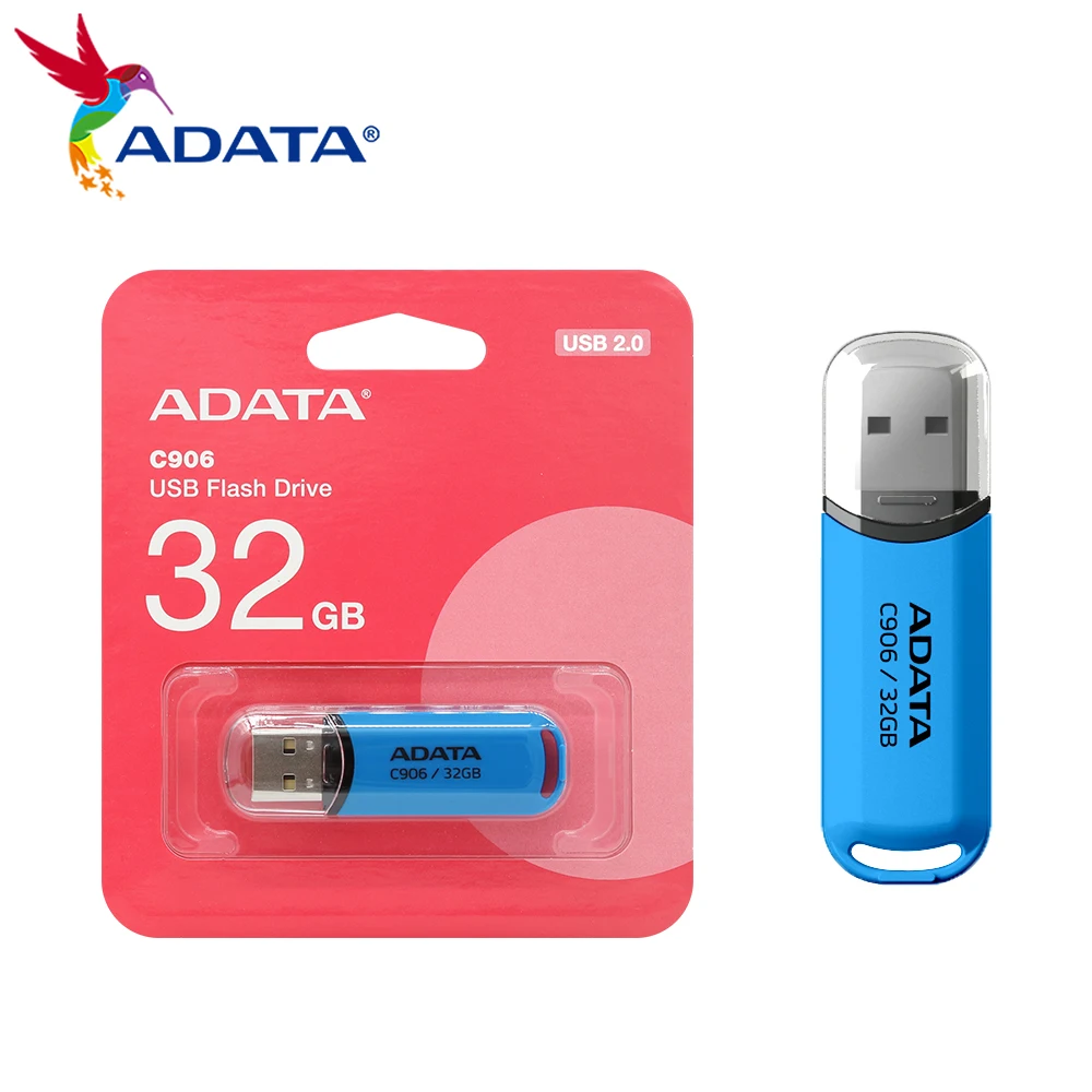 ADATA C906 64GB USB 2.0 USB 플래시 드라이브 32GB 메모리 스틱 16GB U 스틱 스토리지 디스크 PC용 8GB 메모리 스틱