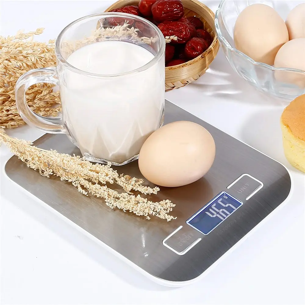 1pc 10kg-1g Stainless Steel Kitchen Scale Multifunctional Electronic Weight  High Precision 0.01g for Food Cooking Baking