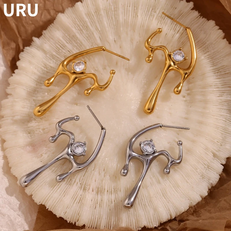 

Fashion Jewelry Vintage Temperament Irregular Geometric Earrings For Women Party Gifts Cool Trend Ear Accessories Hot Selling