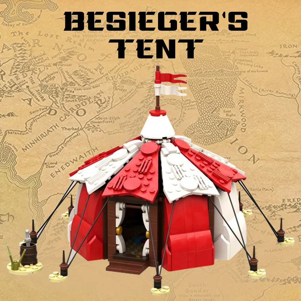 

MOC Medieval Wars Tent Building Blocks Military Guard Infantry Castle Knights Soldiers Figures Swords Weapons Bricks Toys Gifts