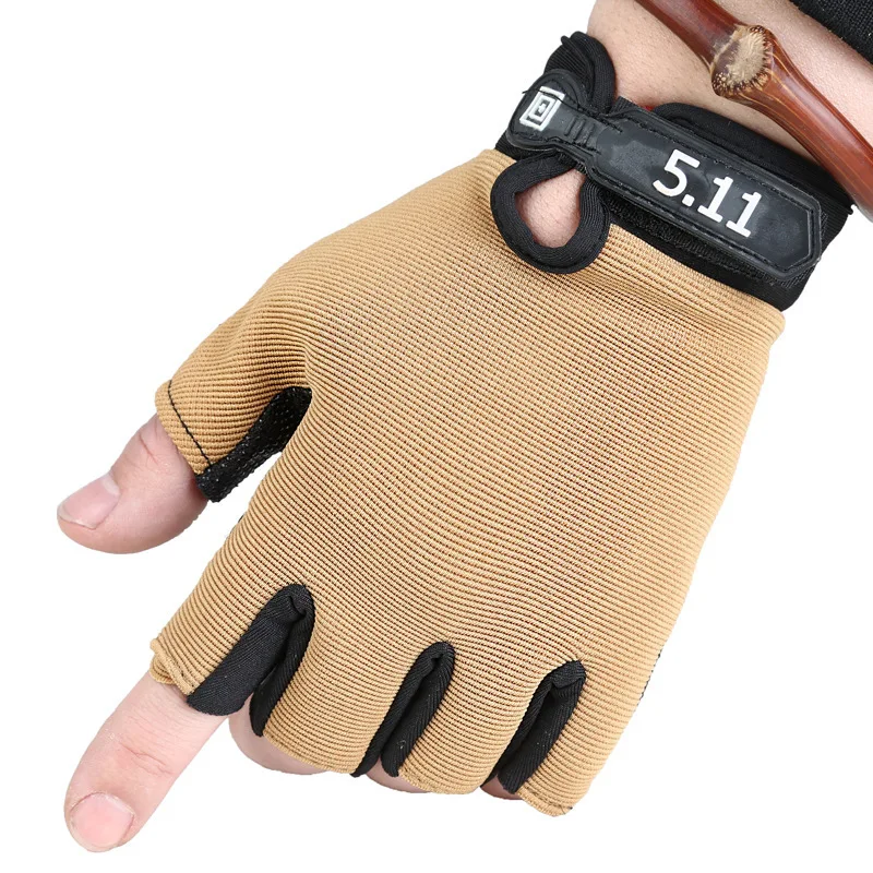 Anti-Slip Fingerless gloves Men Half Finger Fishing Hunting Cycling Gloves Outdoor Tactical Sport Equipment Camping Gloves 2