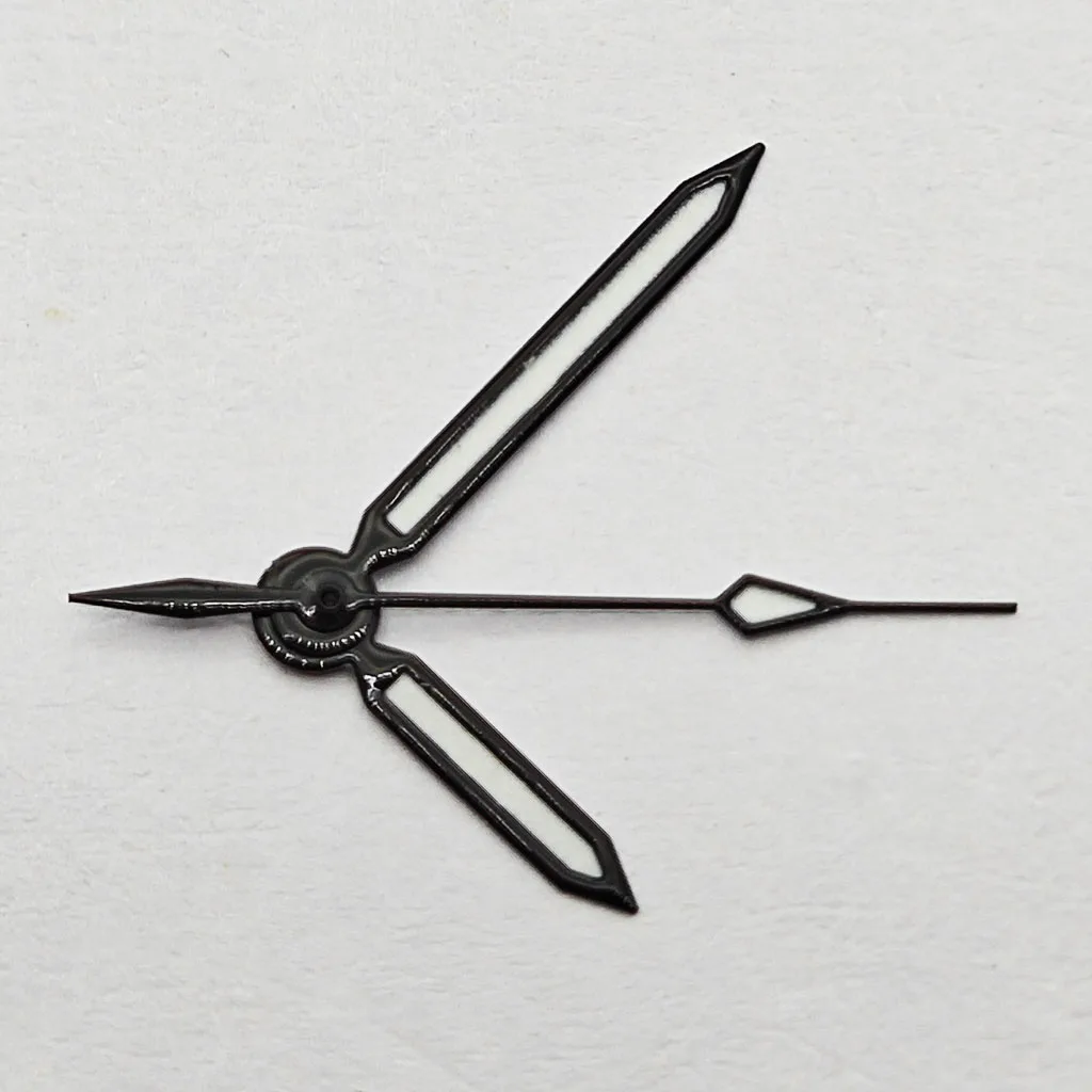 Elegant Luminous Watch Hands in Mixed Metallic Tones