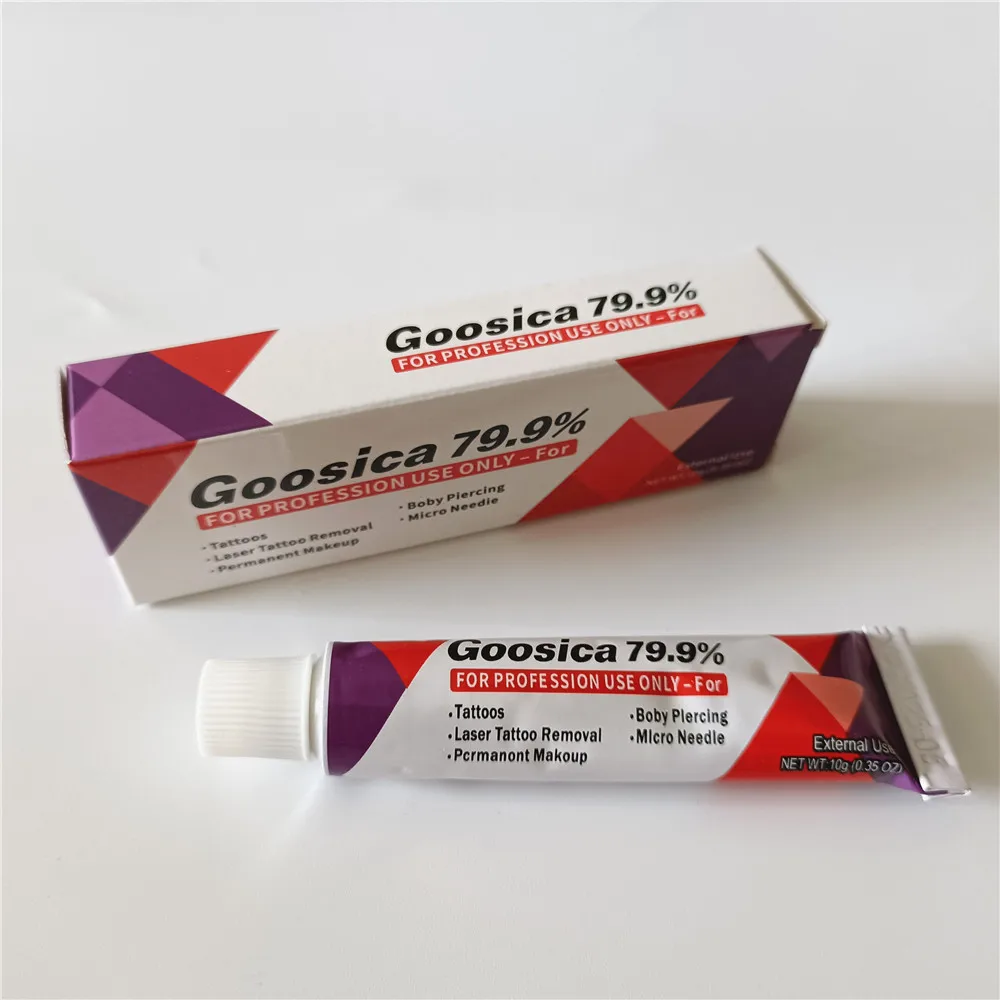 Genuine 79.9% GOOSICA Tattoo Care Cream for Semi Permanent Makeup Eyebrow Lips Body 10G