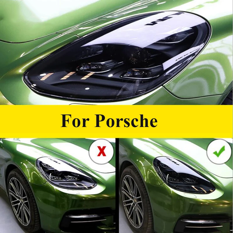 

Для Porsche Panamera 970 971 аксессуары ТПУ Прозрачная черная пленка защитная пленка для автомобильных фар наклейка против царапин 2 шт.