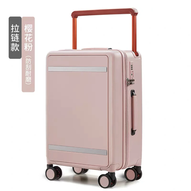 Maleta de viaje con varilla de amarre ancha de alta calidad, Maleta giratoria de marca, maleta rígida con ruedas, equipaje de 20 "24" pulgadas, novedad