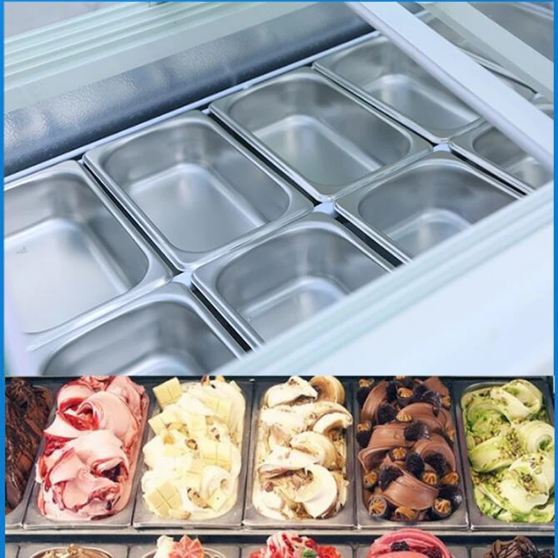 Large Ice Cream Popsicles Display Freezer Refrigerator Ice Cream Display Cake Showcase 6