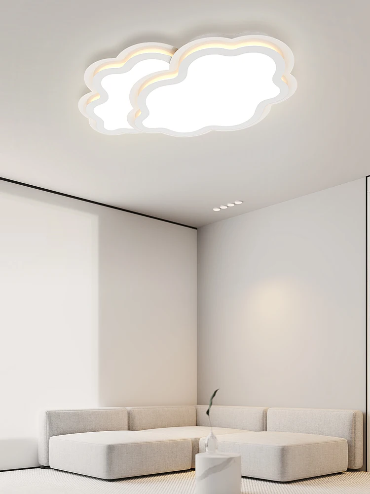 

Modern Cloud-like LED Ceiling Lamp is Used for Dining Room Bedroom Kitchen White Light 3-Colors Remote Control Lamp Decoration