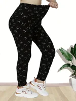 CUHAKCI Plus Size High Stretch Sexy Women's Tight Black Cat Pattern Comfortable Sports And Casual Tight Pants - Image 3