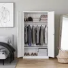 Metal Wardrobe Cabinets with Lock,Clothing Locker 72" X 36" X 18" Storage Cabinets for Home Room,Fire Department, School 1