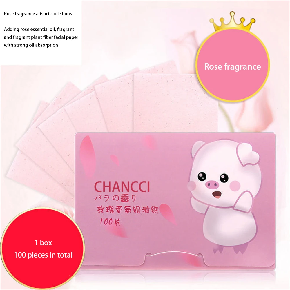 Description Picture 2 of item/box Face Oil Blotting Paper Protable Matting Face Wipes Facial Cleanser Oil Control Oil-absorbing Face Cleaning Tools New