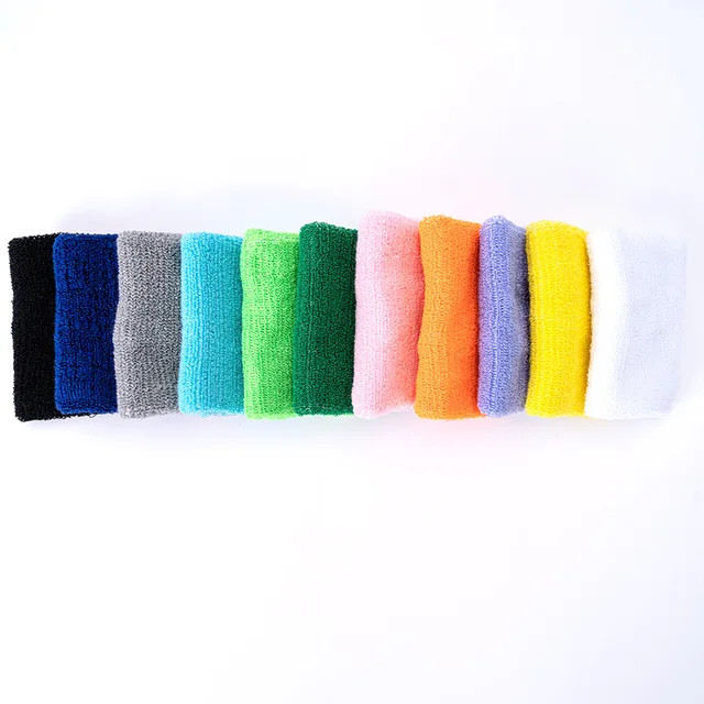 1PC Colorful Cotton Unisex Sport Sweatband Wristband Wrist Protector Gym Running Sport Safety Wrist Support Brace Wrap Bandage 2