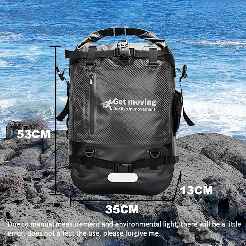 30L Waterproof Backpack Dry Bag Beach Backpack Rafting Surfing Diving Bags Large Capacity Dry Wet Separation Storage Bag