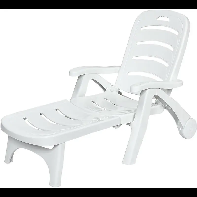 

Wfs Folding Patio Chaise,Recliner,Deck Chair,Lounger,5 Position,Adjustable,Wheels