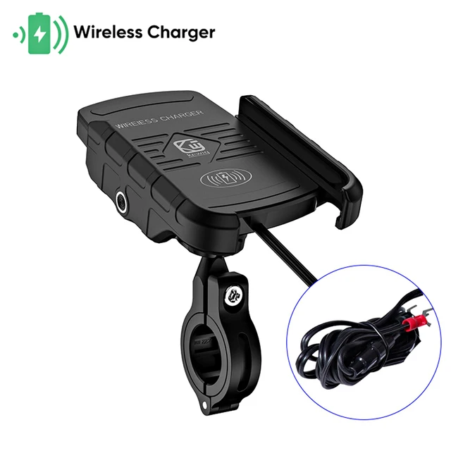 Handyhalterung Fahrrad mit kabellosem Ladegerät und USB C