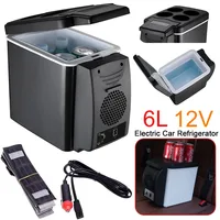 Réfrigérateur électrique pour voiture, 6L, 12V, mini réfrigérateur, congélateur, véhicule, chauffage indispensable, glacière, formateur électronique 1