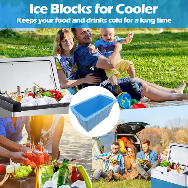 Extra Large Ice Block Mold, 8lb Ice Block, Ice Maker for Cold Plunge or  Coolers, Reusable Steel Reinforced Silicone Mold