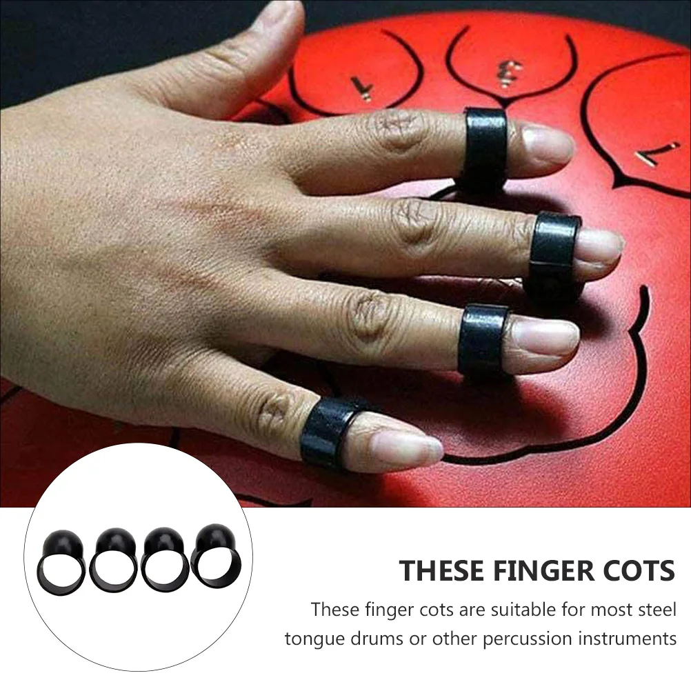8 Pcs Ethereal Drum Finger Cots Pick for Beginner Percussion Instrument Accessories Plastic Picks Tongue musical percussion instruments
