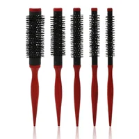 Profession Anti Static Curly Hair Comb Boar Bristle Rolling Round Brush Comb Hair Styling Beauty Salon Hairdresser Curling Iron 1