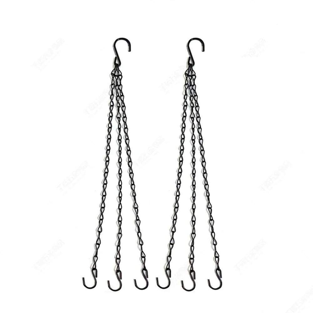 Flower Pot 40cm Imitation Rattan Hanging Basket Chain With 3 Hooks Hydroponic Plants
