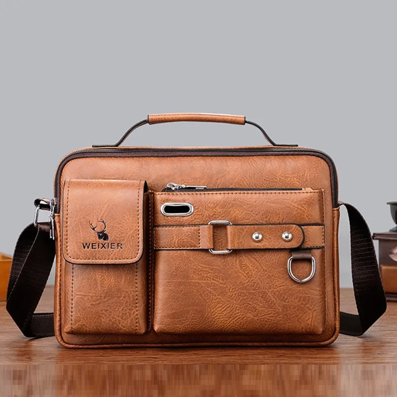 Canvas Shoulder Bag Men Vintage Crossbody