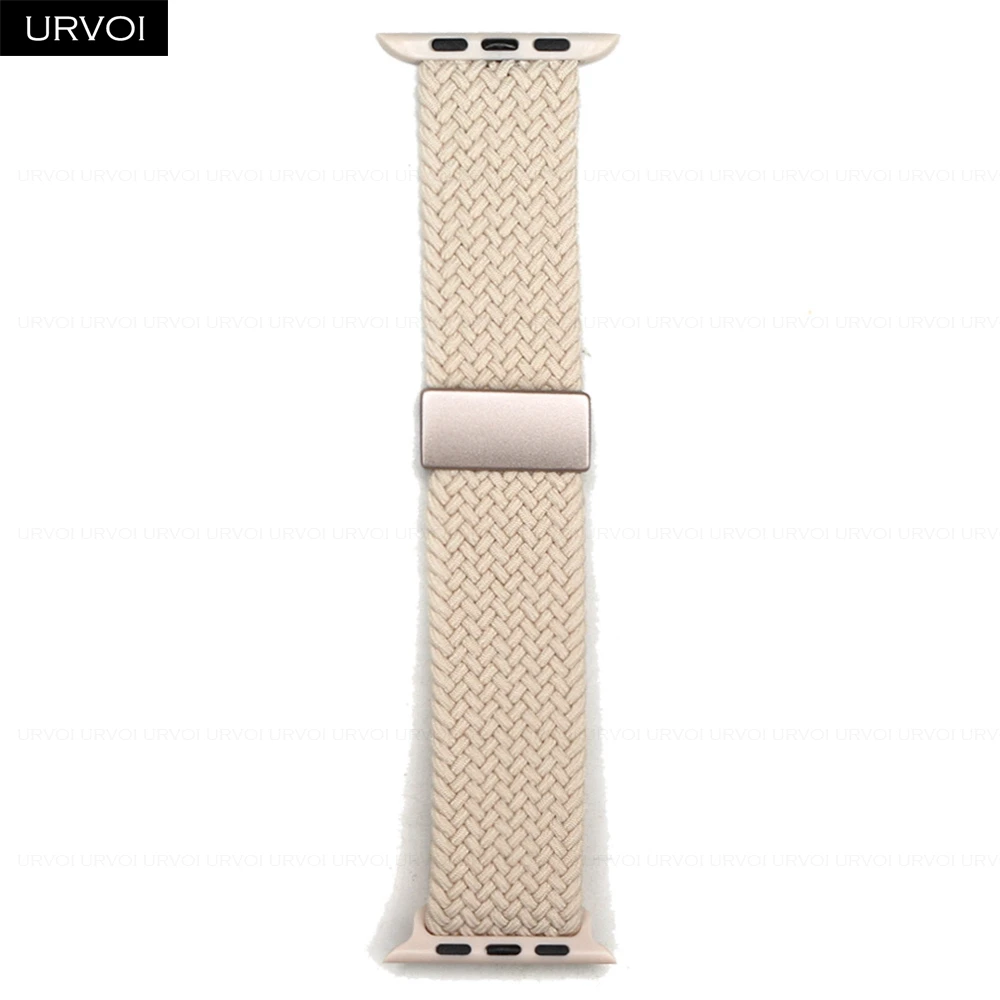 Braided Elastic Nylon Wristband with Magnetic Fold Buckle