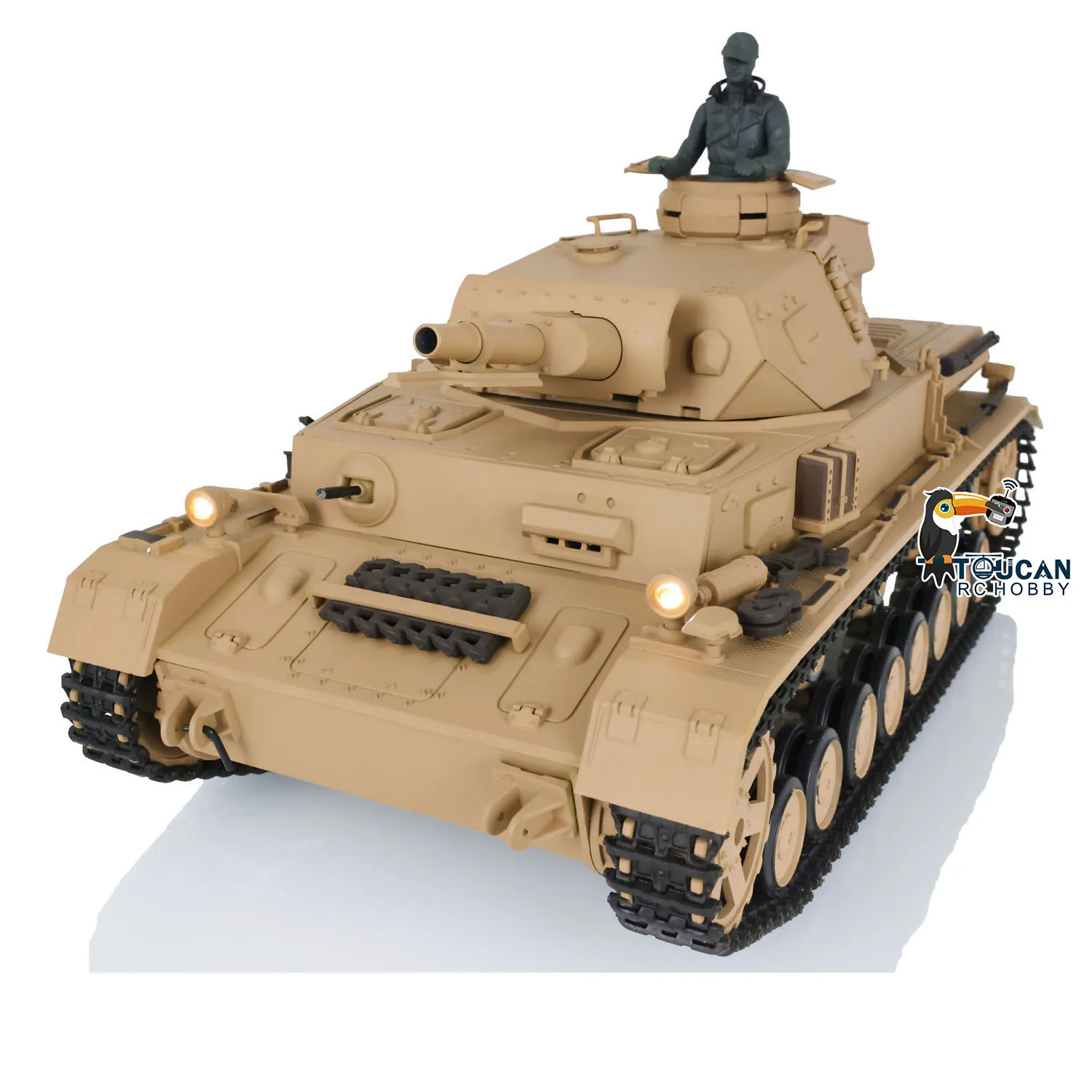 2.4G 헹롱 1/16 7.0 플라스틱 RC 탱크 3858 팬저 IV F RTR 360 °..