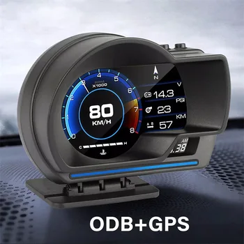 Medidor Inteligente OBDⅡ+GPS, Velocímetro de Alta Definición, Herramienta de Diagnóstico para Automóviles, Eliminación de Códigos de Error OBD, Pantalla Head-Up para Automóvil 1