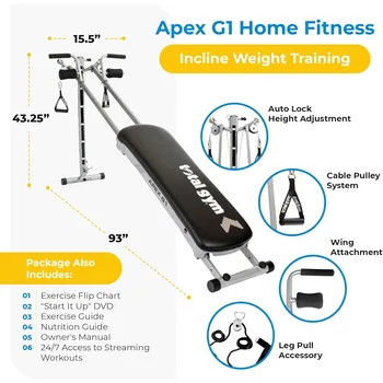 APEX Versatile Indoor Home Gym Workout Total Body Strength Training Fitness Equipment 3