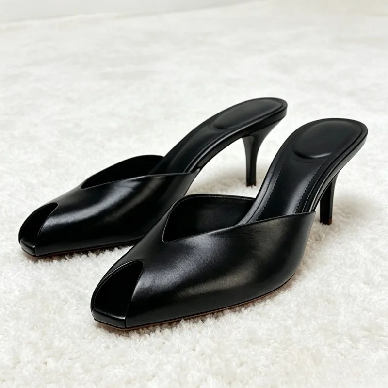 Women’s Open-Toe Stiletto Slide Sandals - Image 3