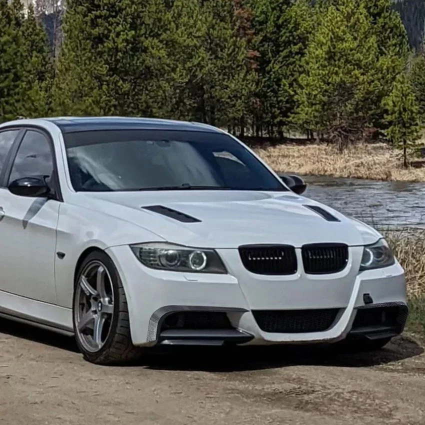 Car Front Bumper Canard Splitter For BMW 3 Series E90 E91 320i 330i 316i 318i 335i M Sport Pre-LCI 2005-2012 (Only for M Sport) car bumper spoiler