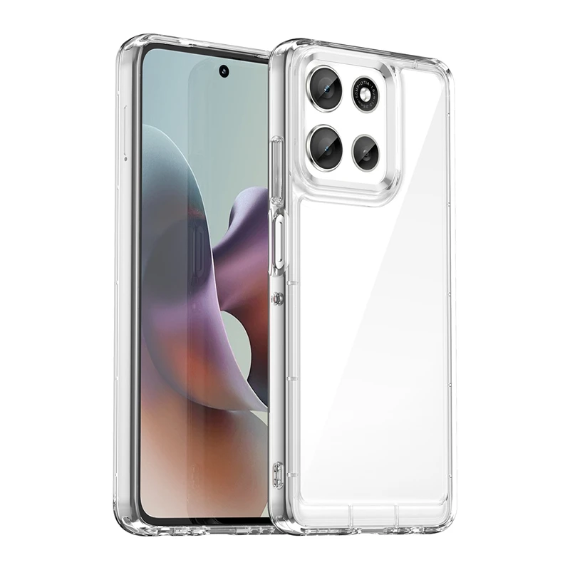 Transparent Anti-Knock Silicone Colorful Back Cover Case