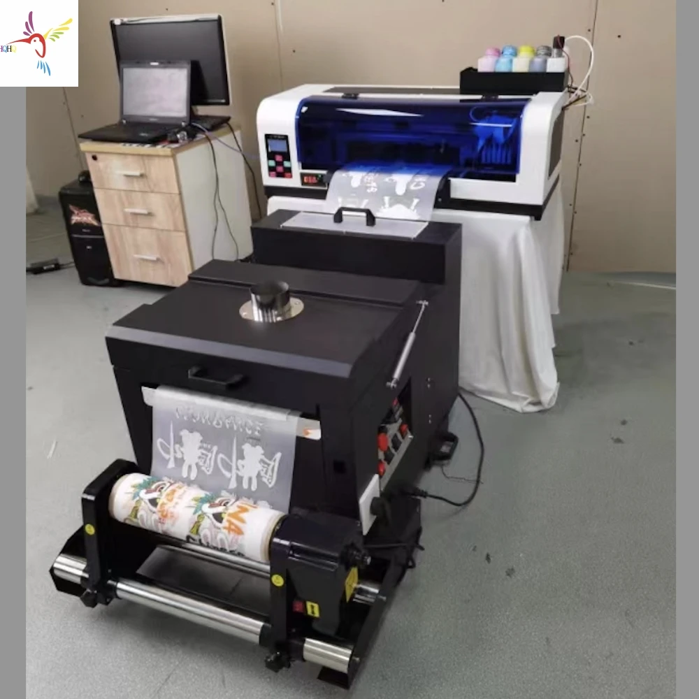 RIN 소프트웨어 풀 세트, 1 세트, A3 XP600 DTF 프린터, 1Kg 파우더, 5 색 잉크, 1PC 롤 필름, 1 세트, 쉐이킹 드라이어, 원 헤드