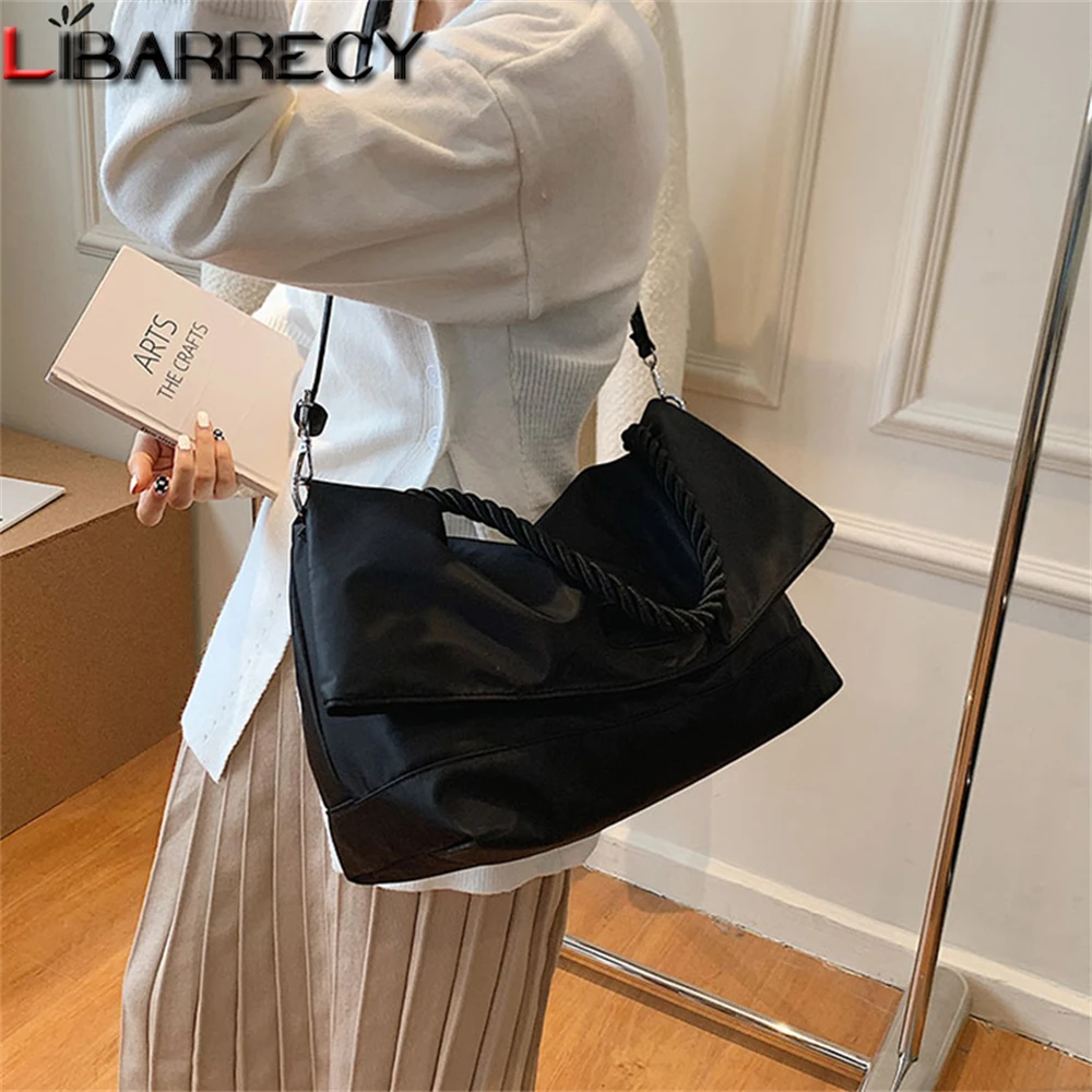 

Multi-functional High Quality Oxford Ladies Shoulder Bag Solid Color New Large-capacity Women Crossbody Bags Fashion Handbag Sac