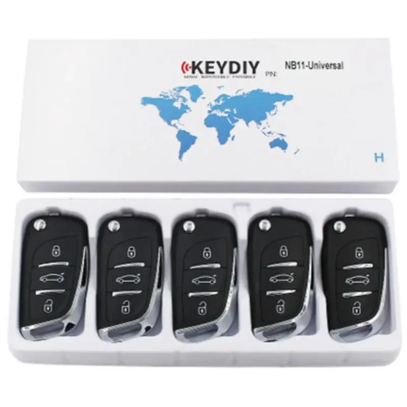 Car Remote Key 5pcs KEYDIY NB11 Multifunctional 3 Buttons Universal For KD900+ URG200 KD-X2