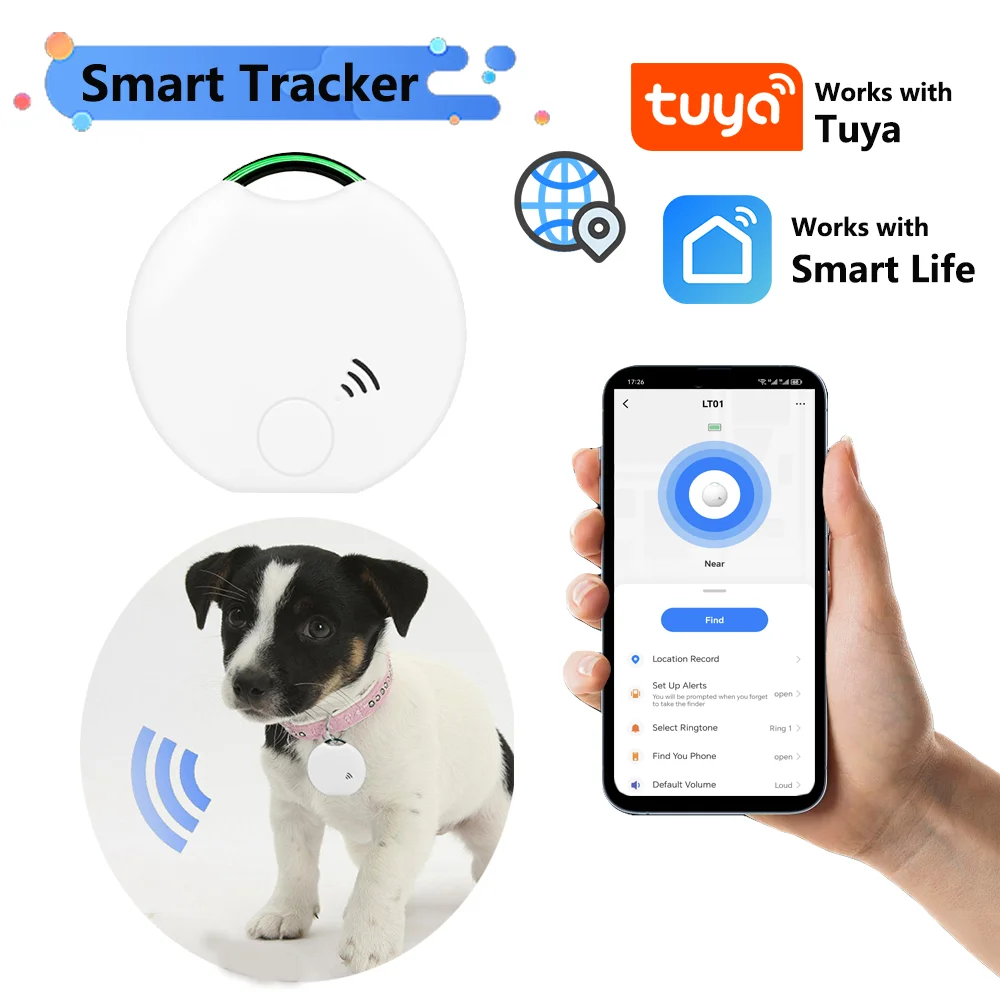 

Tuya Smart Tracker For Children/Elder mini Pet Bluetooth Smart Air Tag bike Lost GPS Tracker for Apple iOS/Android System AirTag