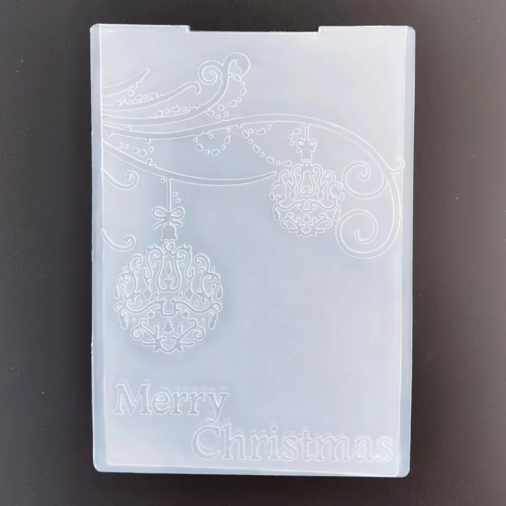 Plastic Embossing Folder Embossing Folder Merry Christmas Decoration Drawing stencil Embossing Folder for Card Making DIY Plastic Scrapbooking Photo Album Card