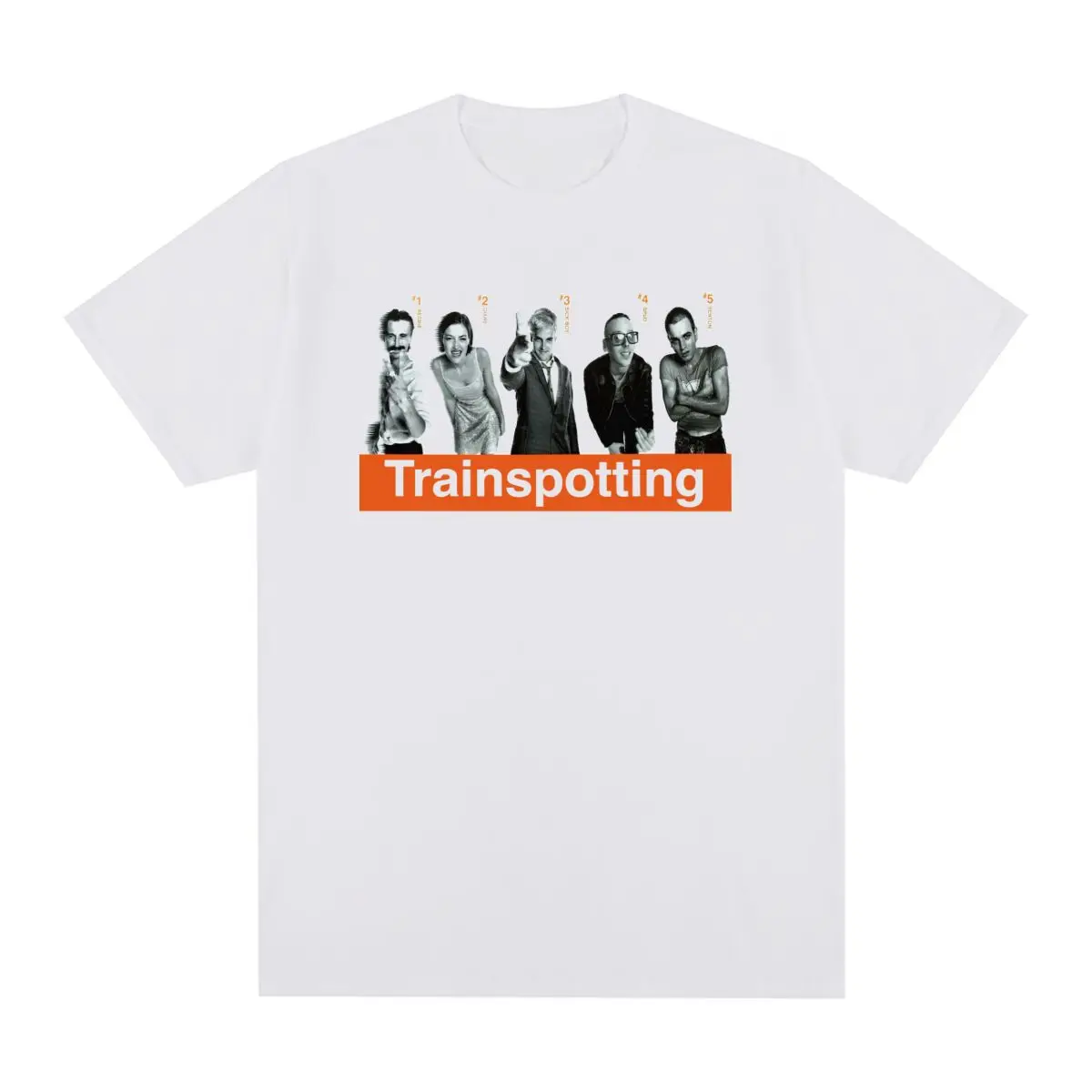 1990s Trainspotting Choose Life Tee (NFS) This rare shirt is a tribute to the 1996 cult classic film Trainspotting, directed by Danny Boyle & based on Irvine Welsh's novel of the same