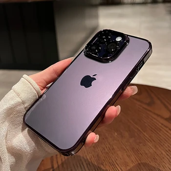 Роскошный прозрачный чехол с квадратным покрытием для iPhone 14 13 11 12 Pro Max Mini XR X XS Max 14 8 7 Plus SE 2020, силиконовый чехол