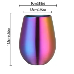 500ml Titanium-Plated Stainless Steel Drinking Mug with Big Belly Shape - 401-500ml (Colorful)