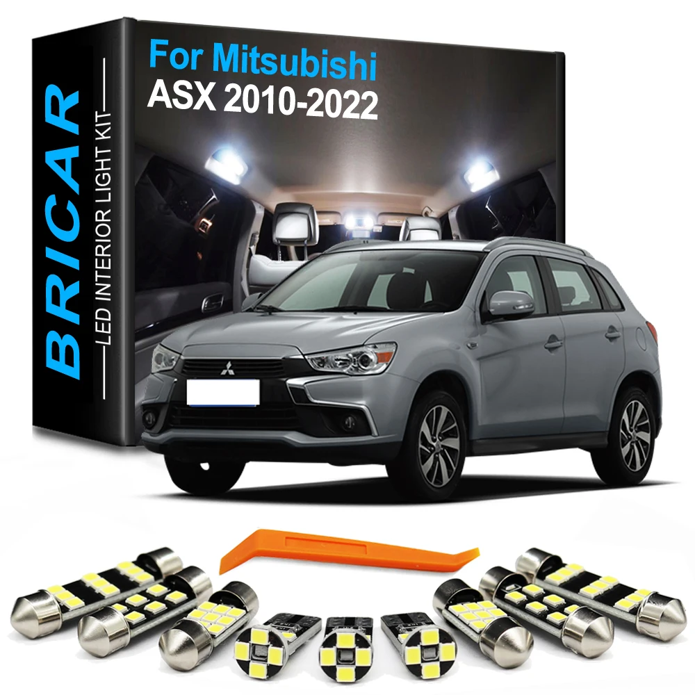 

Brlcar 11 шт. Canbus Автомобильная внутренняя лампа для чтения багажника для Mitsubishi ASX 2010-2018 2019 2020 фотосессия комплект