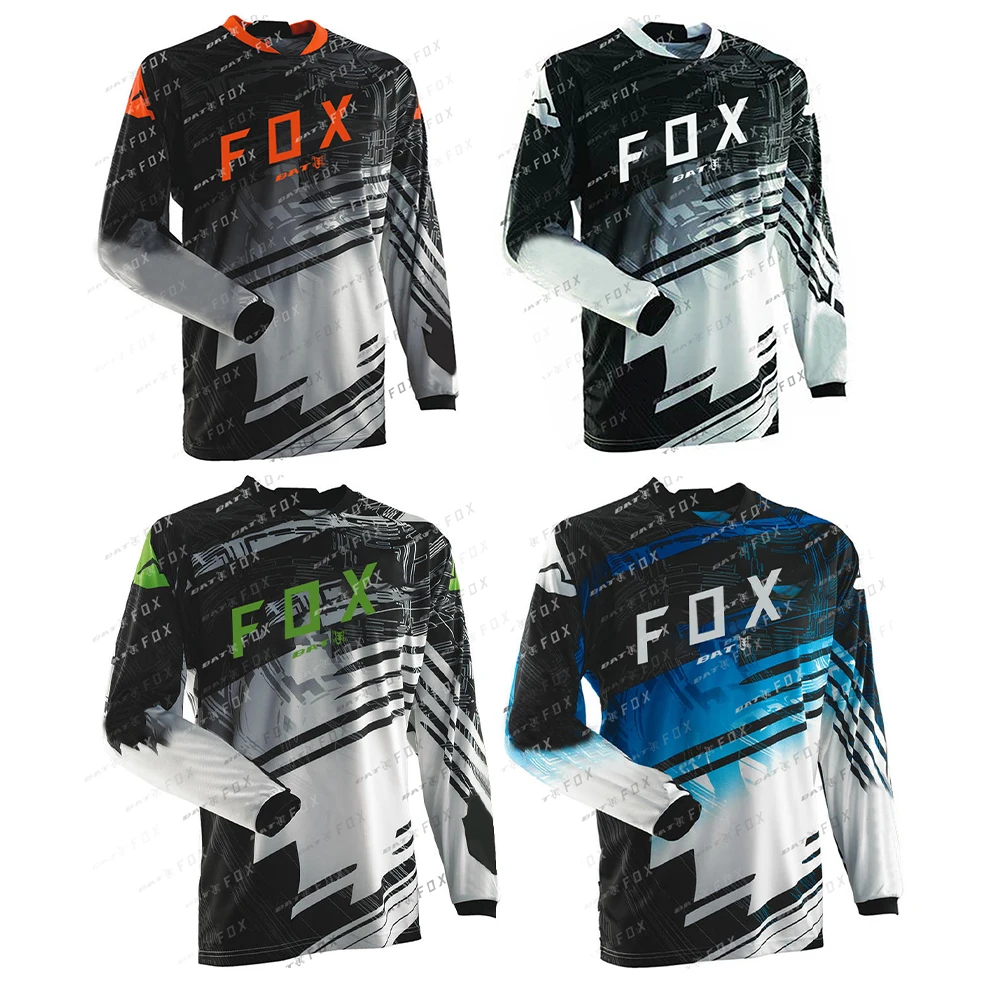 

Men's MTB Shirts Motocross Jersey BATFox Downhill Mountain Bike Jersey Offroad DH Maillot Ciclismo Hombre