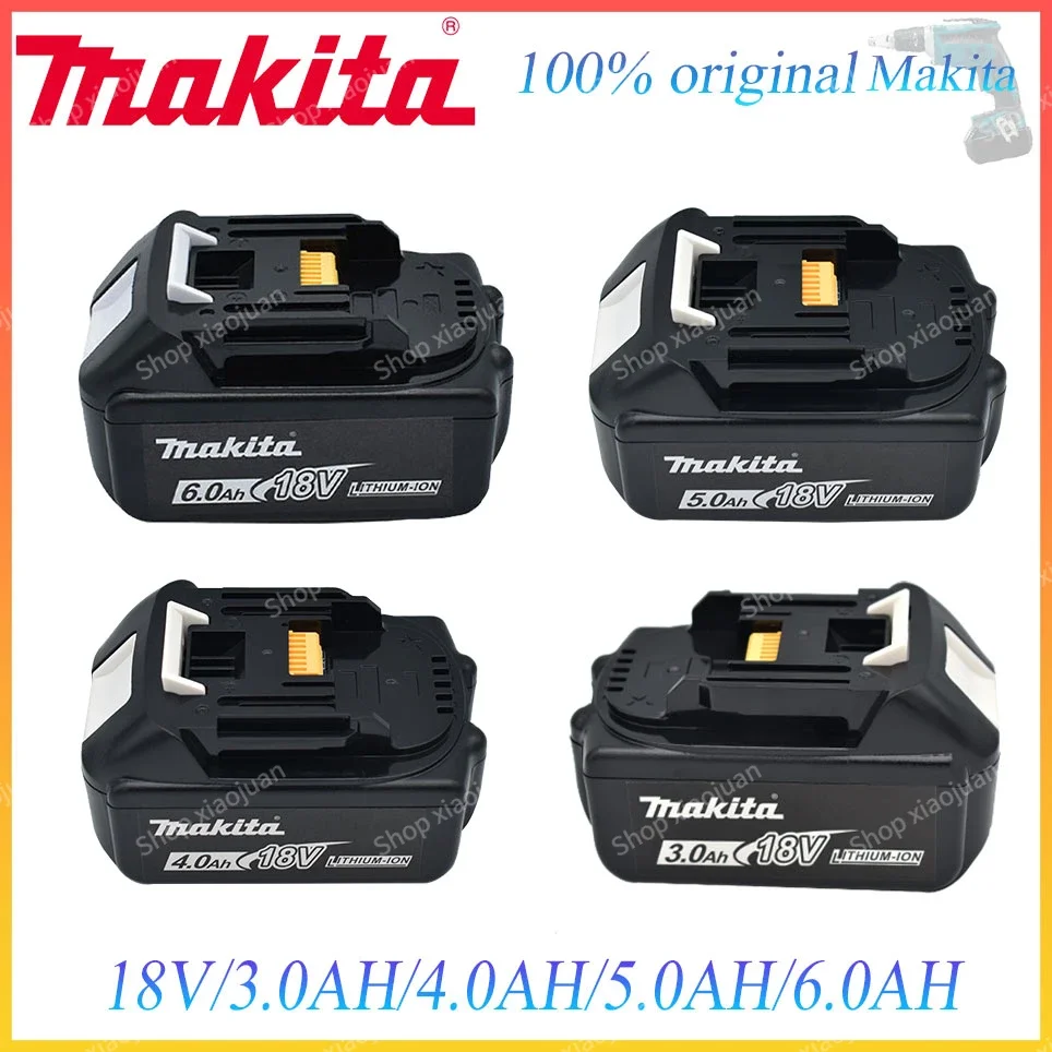 

100% Original 18V Makita 3.0/4.0/5.0/6.0Ah Rechargeable Power Tool Battery With LED Lithium-ion Battery BL1860B BL1830 BL1850