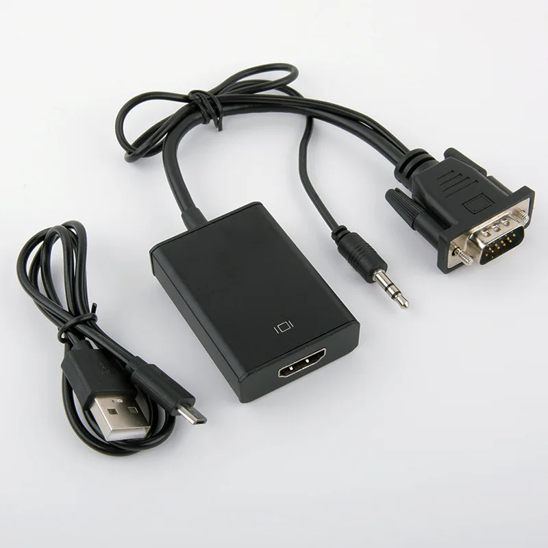 VGA to HDMI Cable, VGA to HDMI Adapter Cable with Audio for Connecting Old  PC, Laptop with a VGA Output to New Monitor, Display, HDTV with HDMI Input